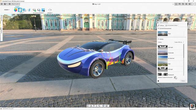 Загрузка дополнительных HDRI карт во Fusion 360 смотреть онлайн
