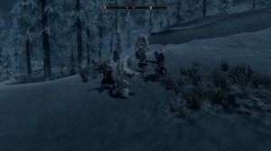 Tullius, Rikke, Ulfric and Galmar vs 2 Frost Trolls