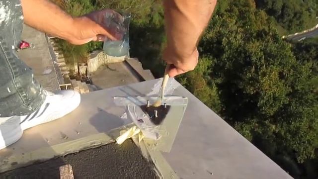 Прйевор-1 гидроизоляция и бетонирования порога окна 01.11.14