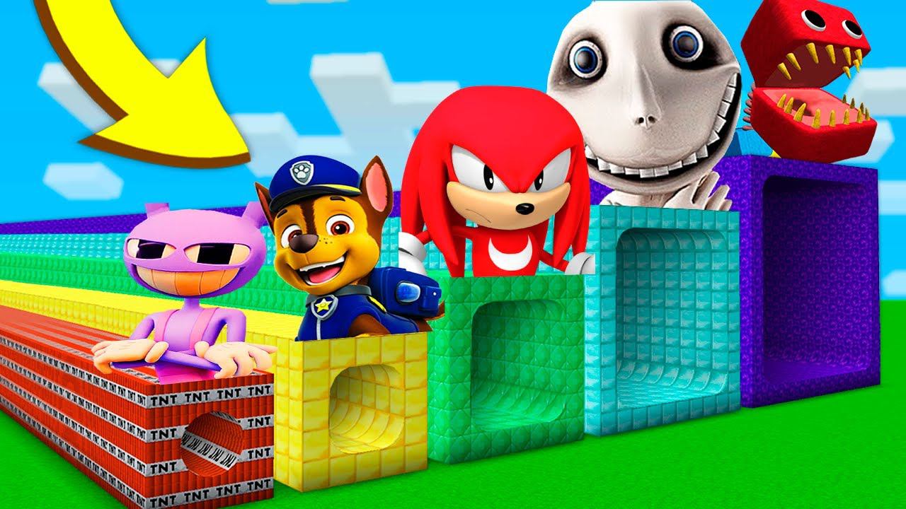 ДЛИННЫЕ КРУГЛЫЕ ТОННЕЛИ В МАЙНКРАФТ ЗОМБАК