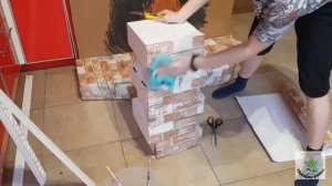 Камин из коробок своими руками