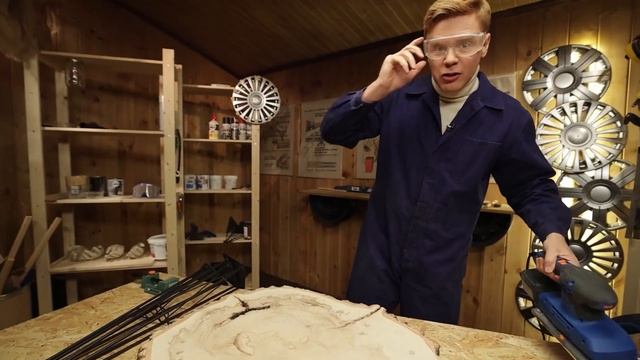 Стильный стол из спила дерева | DIY | Своими руками