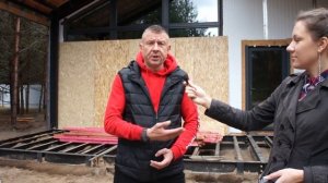 Тёплый дом по технологии "стальной каркас" на ЖБ сваях