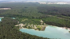 Голубые озера или Белорусские Мальдивы - аэросъемка. Меловые карьеры под Любанью. Беларусь 2020