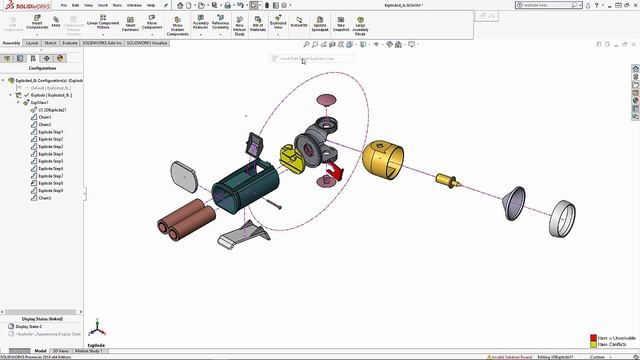 SOLIDWORKS - Smart Explode Lines смотреть онлайн