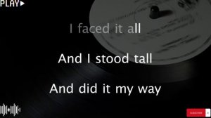 My Way - FRANK SINATRA |karaoke|