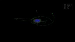 Particle orbit, r = 3.0 to 12.0, maximum elevation = 63 degrees