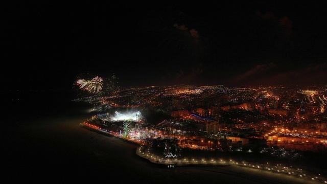 Салют 23 февраля. Хабаровск. Видео с беспилотника.