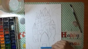 2 Класс. Тема "Замок Снежной Королевы". Урок ИЗО.