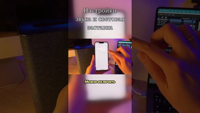 Настройки звука и световая заставка