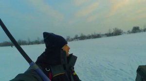 Глухозимье. Зимняя рыбалка. Сосны. Ловля на гирлянду