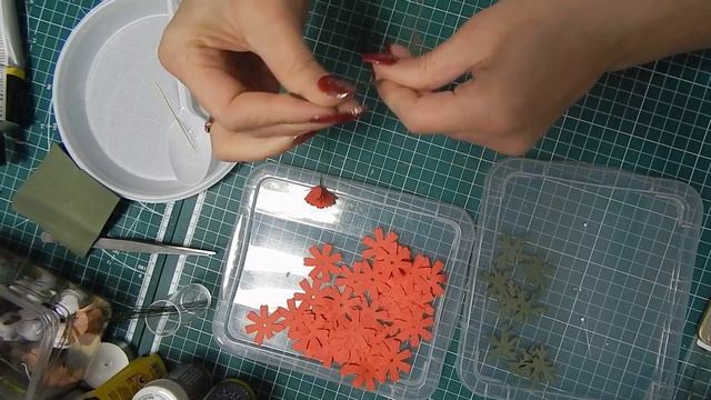 Гвоздики из фоамирана, для ваших открыток к 9 мая. смотреть онлайн