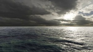 Бесплатный Футаж 4К - Фон океана на закате в бесконечном цикле версия 03