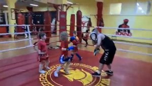 Кикбоксинг дети. Тренировка.