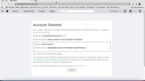 Roblox has terminated my account (sad story)