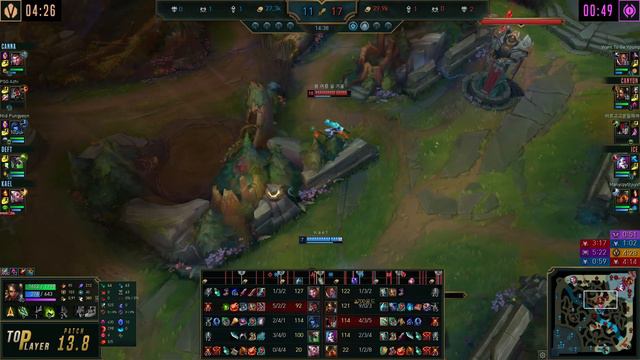 캐니언 정글 니달리 템트리 룬 밤수 수확 - Canyon Nidalee Jungle vs Graves - 롤 KR 13.8 смотреть онлайн