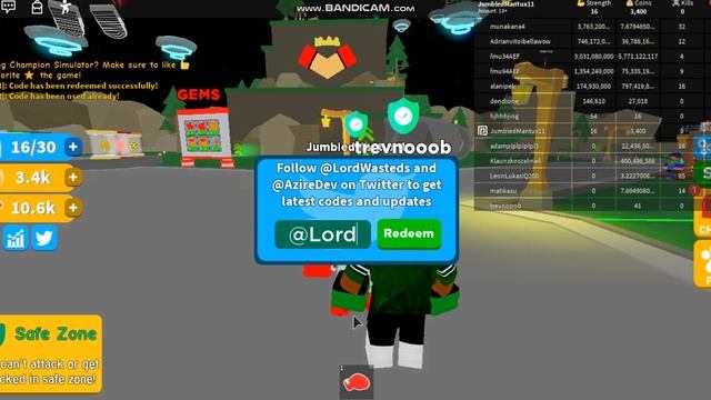 Roblox All Champion Simulator Codes 2020! смотреть онлайн