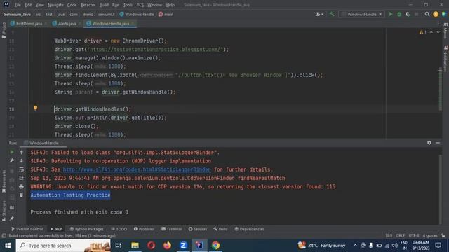 Part 18: Handle Multiple Windows | Close and Quite With Java Selenium | Telugu