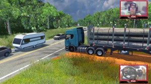 Scania V8 no puxe do florestal/ MAPA ELDORADO PRÓ/ LIVE ETS2