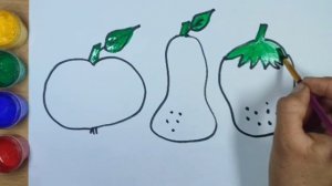 Рисование фрукты для детей