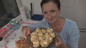 Домашнее видео. Хроника. 23 ноября 2023 года. Пироженки из слоеного теста и мороженка из сливок.