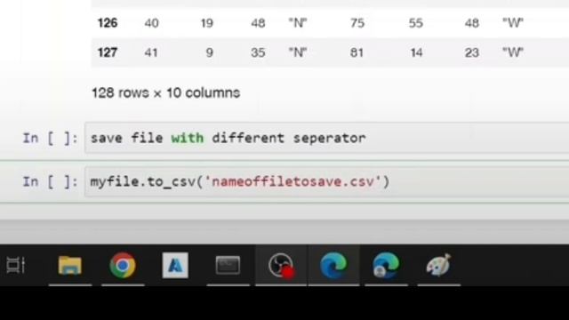 how to save a dataframe in csv file pandas python @Code_and_Crust_AI
