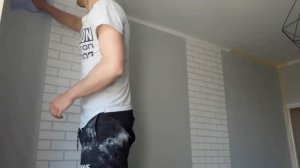 Декоративный Кирпич из Шпаклевки. Имитация Кирпичных Колонн. Своими руками. Декор стен на кухне...