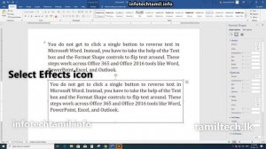 How to reverse text in MS Word