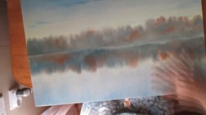 Лучи солнца в тумане.Нарисовать масляными красками часть1