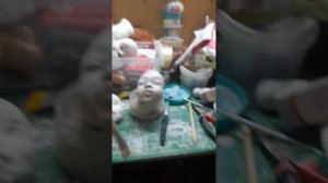 ч.1.  кукла ручной работы. процесс  изготовления кукол. лепка мордашек.