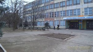 Новая Каховка пешая прогулка проспект Победы зима Nova Kahovka