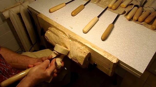 Резьба по дереву. Вырезаем Медведя. Урок третий. смотреть онлайн