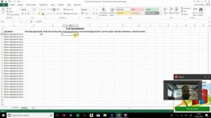 Designing a Recipe Cost Calculator on Microsoft Excel