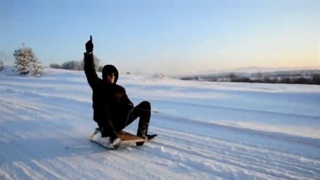 покатушки на санках Декабрь 2011г. смотреть онлайн