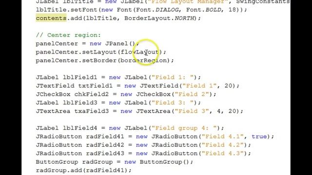 Java GUI Flow Layout Manager смотреть онлайн