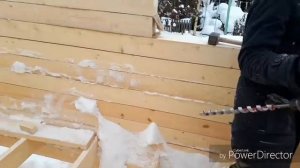 Рубка дома из бруса в тёплый угол