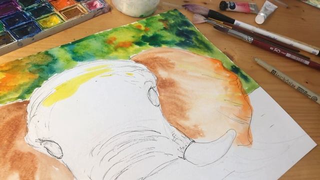 Уроки рисования для детей и взрослых. Символы счастья. Белый слон смотреть онлайн