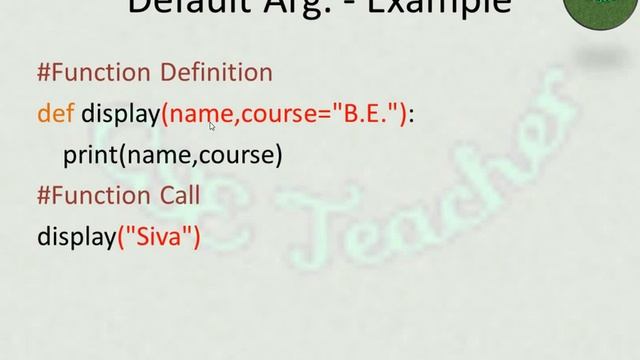 Python Argument Types| Explained in Tamil