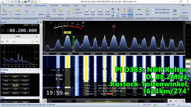 30.06.2023 16:58UTC, [Es], NDR Kultur, Германия, 88.2МГц, 1623км