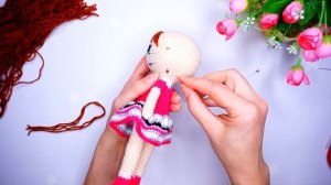 Кукла крючком . Как связать куклу крючком. Игрушки крючком мастер класс .Crochet doll amigurumi .Ч