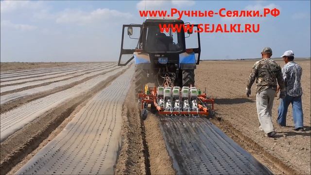 сеялка для высева в пленку (высев лука) смотреть онлайн