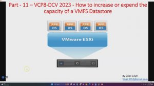 VCP8-DCV 2023 | Part-11 | How to increase or expend the capacity of a VMFS Datastore