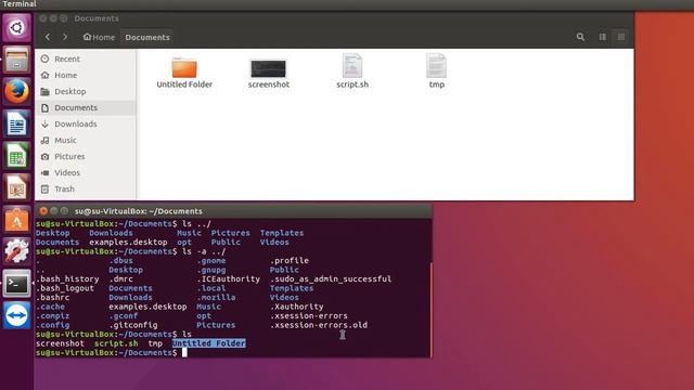 Linux команды pwd, ls и file. смотреть онлайн