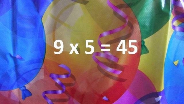 таблица умножения 9