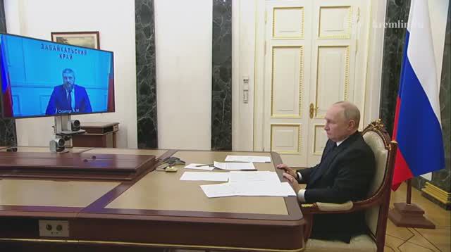 Владимир Путин. Встреча с губернатором Забайкальского края 3 апреля 2024 года