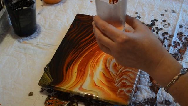 Огненная лава/Fluid Art для начинающих.