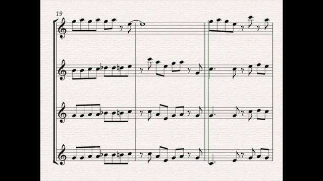 Rudolph the Red Nosed Reindeer - Flute Quartet - ♪ Sheet Music ♪ смотреть онлайн