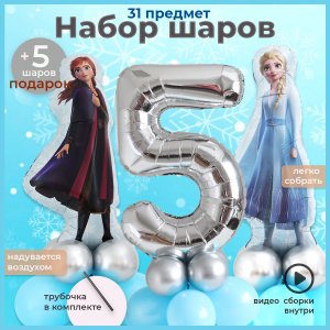 Эльза, Анна и цифра 5 на основании полное видео