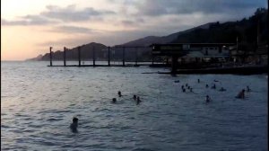 Пляж  в Кудепсте в августе. Хоста, Кудепста, Сочи