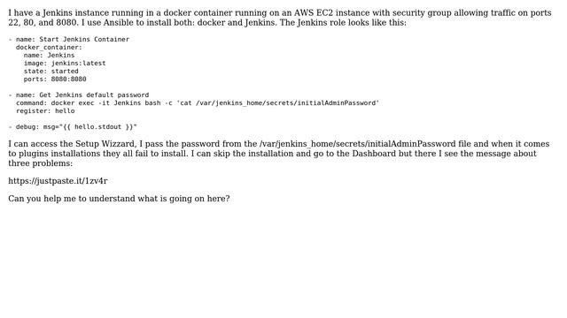 DevOps & SysAdmins: Jenkins in Docker container refuses to to install anything смотреть онлайн